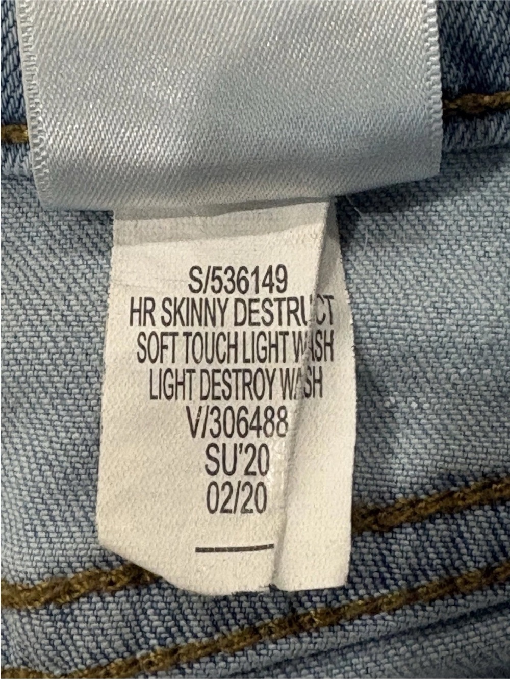 Banana Republic High Rise Skinny Jeans 28 Light Wash Distressed Size 6 - Picture 6 of 9